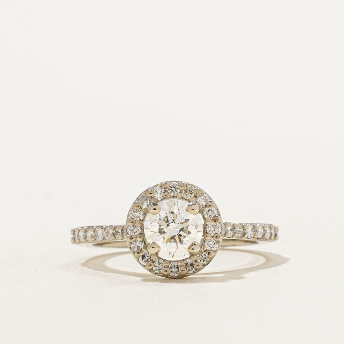 '100 Ways' Diamond Halo 18k Ring | 0.65ct, 0.36 ctw | SZ 5.75