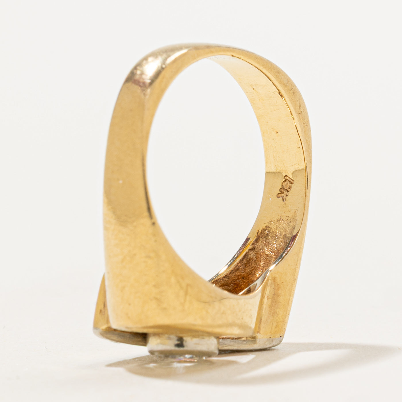 Bague en diamant style ancien européen sur mesure des années 1970 | 0,40 ct | Taille 6,5 | 