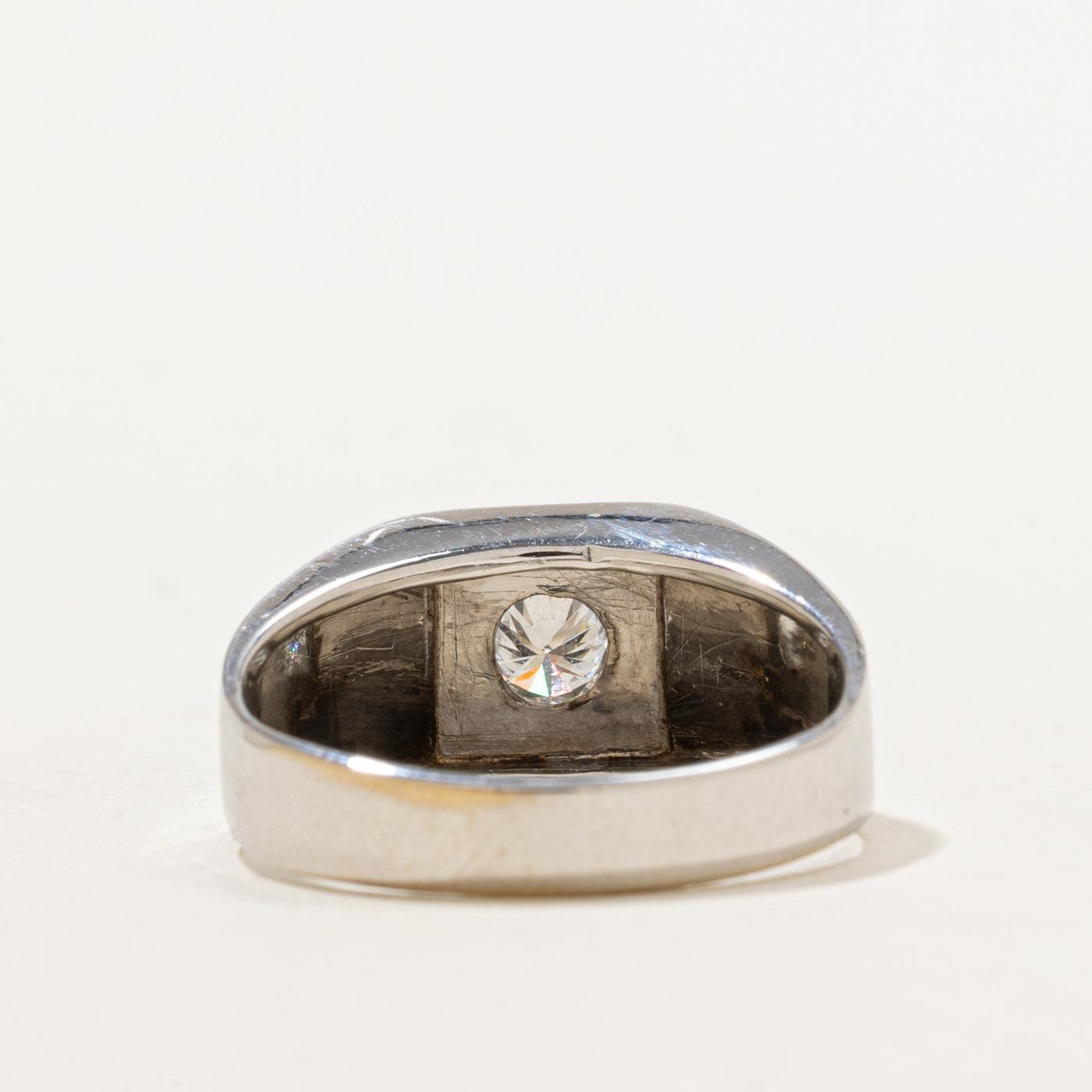 Bague sertie de diamants à monture cannelée | 0,30 ct | Taille 8,5 | 