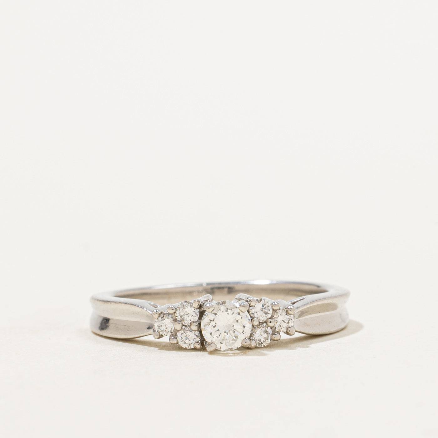 Petite Platinum Engagement Ring | 0.35ctw | SZ 7.25 |