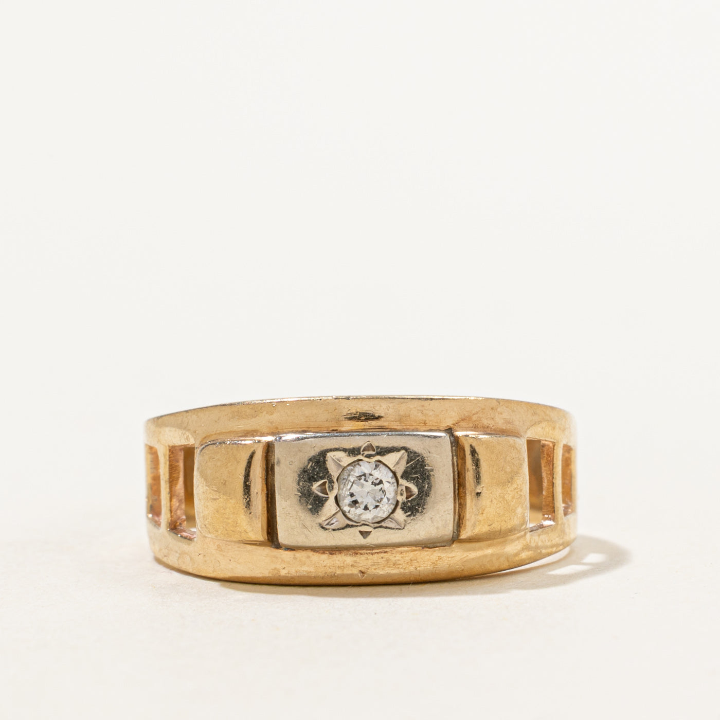 Bague solitaire diamant Starburst | 0,15 ct | Taille 9,25 | 