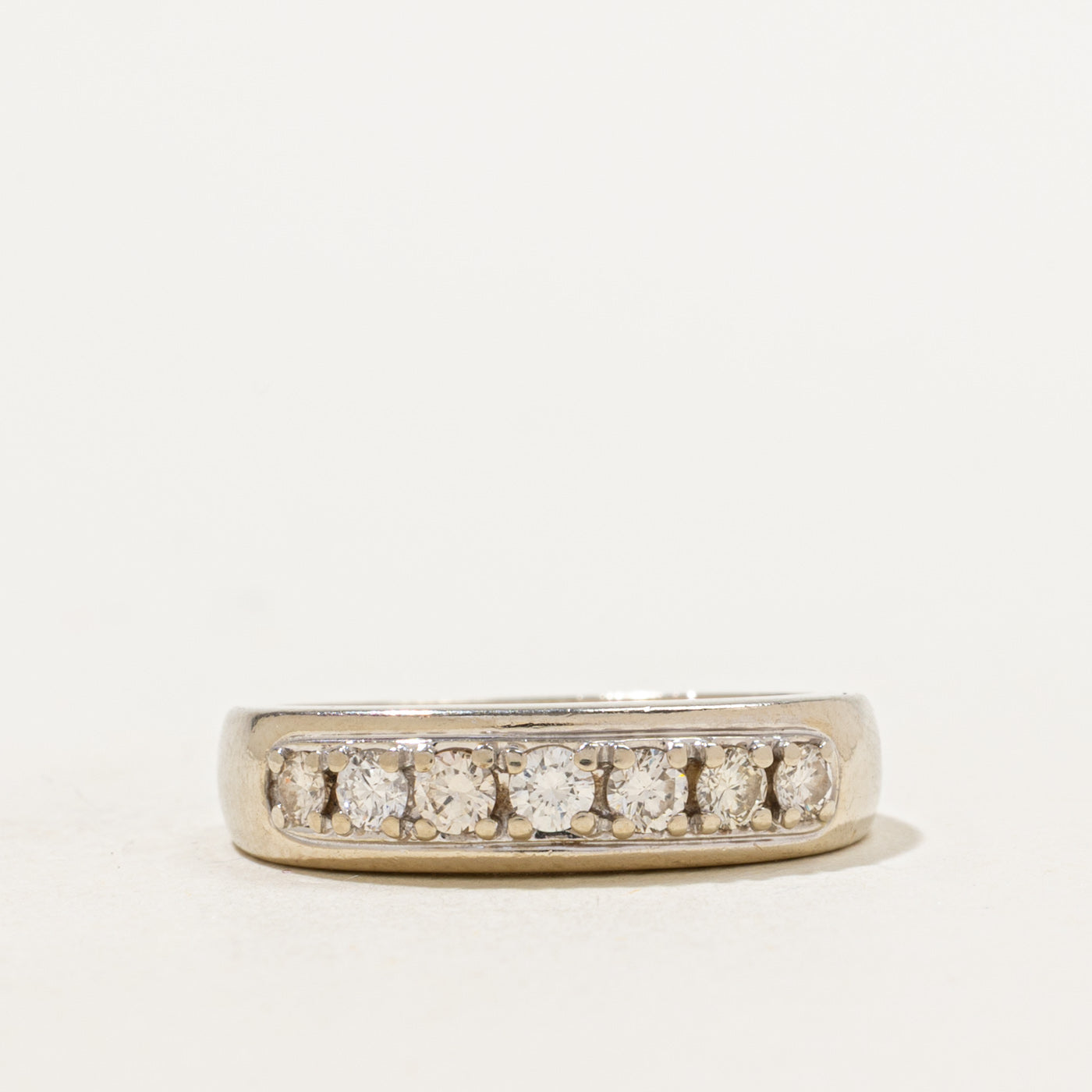 Bague Birks à sept diamants | 0,28 ct au total | Taille 4,5 | 
