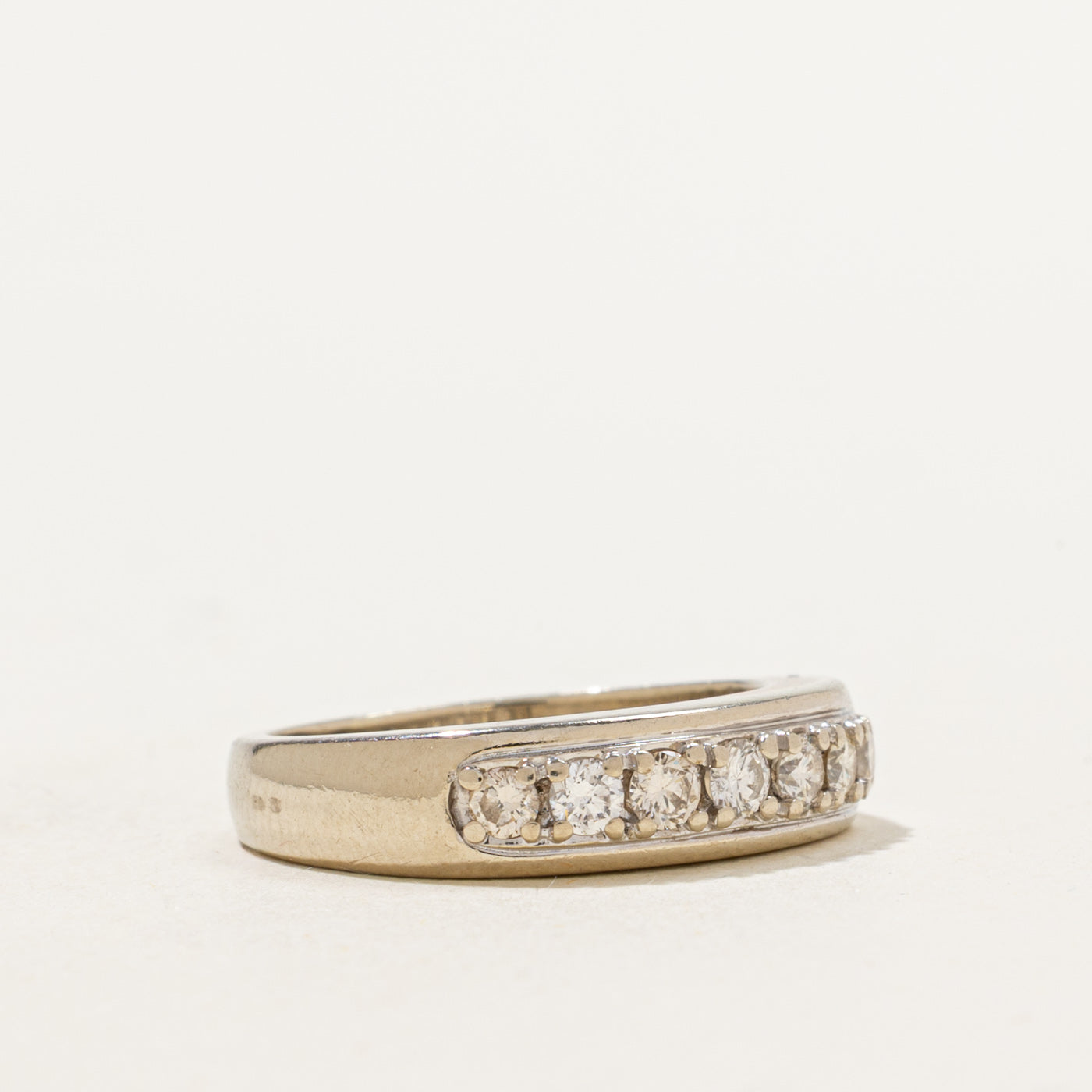 Bague Birks à sept diamants | 0,28 ct au total | Taille 4,5 | 