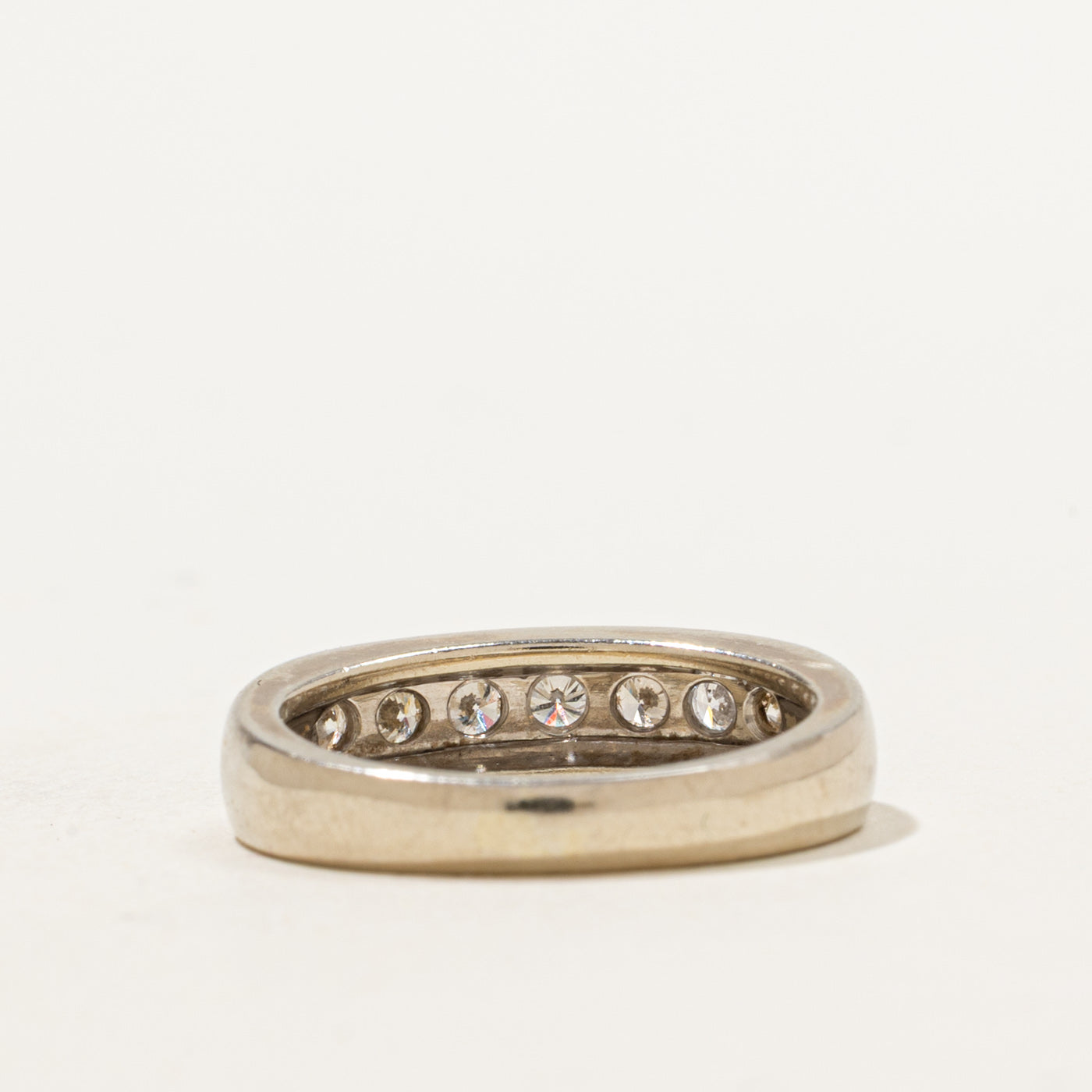 Bague Birks à sept diamants | 0,28 ct au total | Taille 4,5 | 
