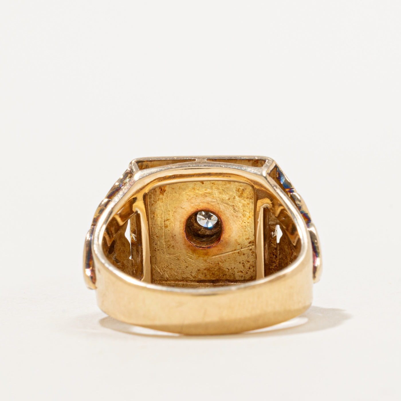 Early 1900s Blossom Detailed Diamond Ring | 0.10ctw | SZ 5.75 |