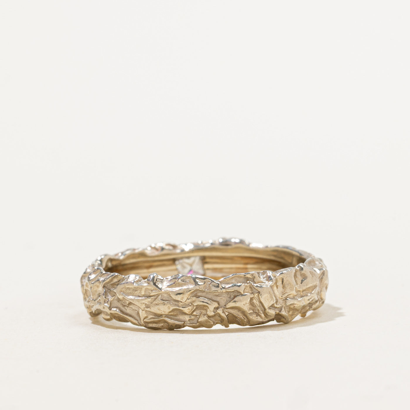 Textured Diamond White Gold Ring | 0.20ct | SZ 10.75 |