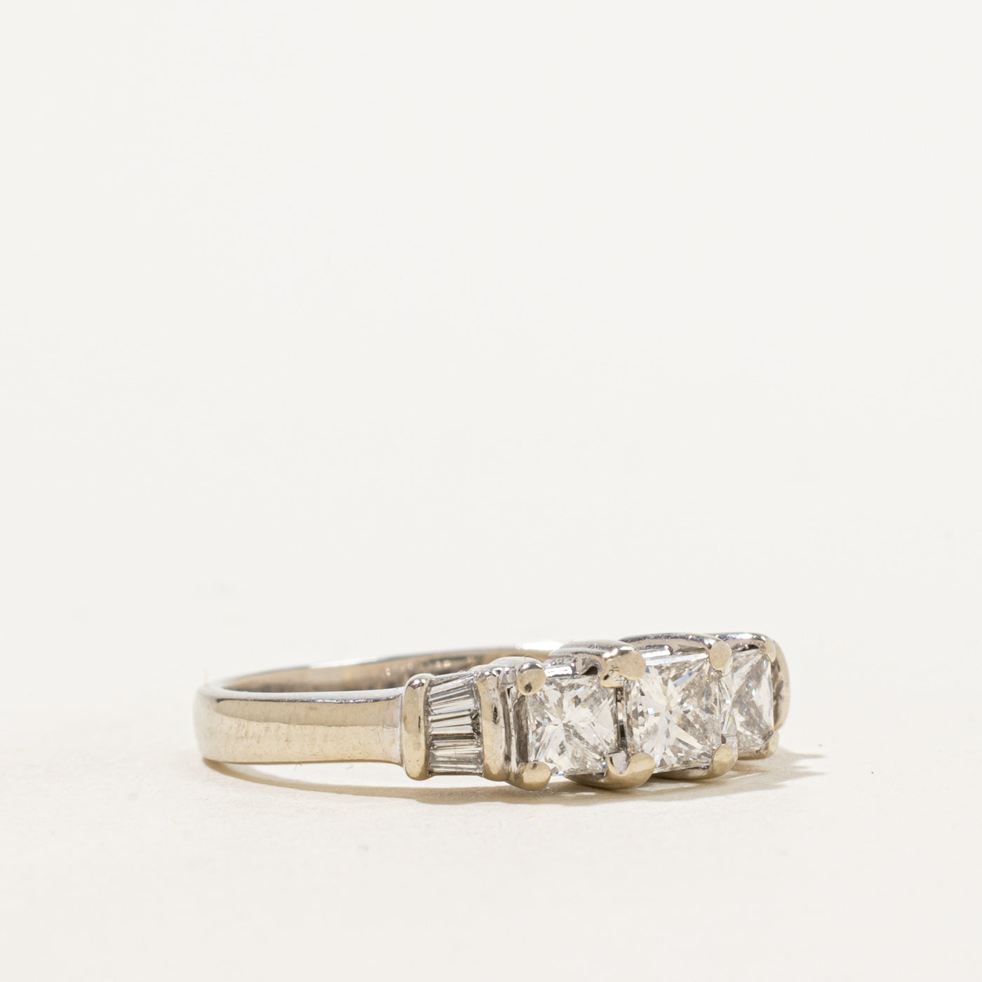 Three Stone Princess Diamond Ring | 1.01ctw | SZ 6.75 |