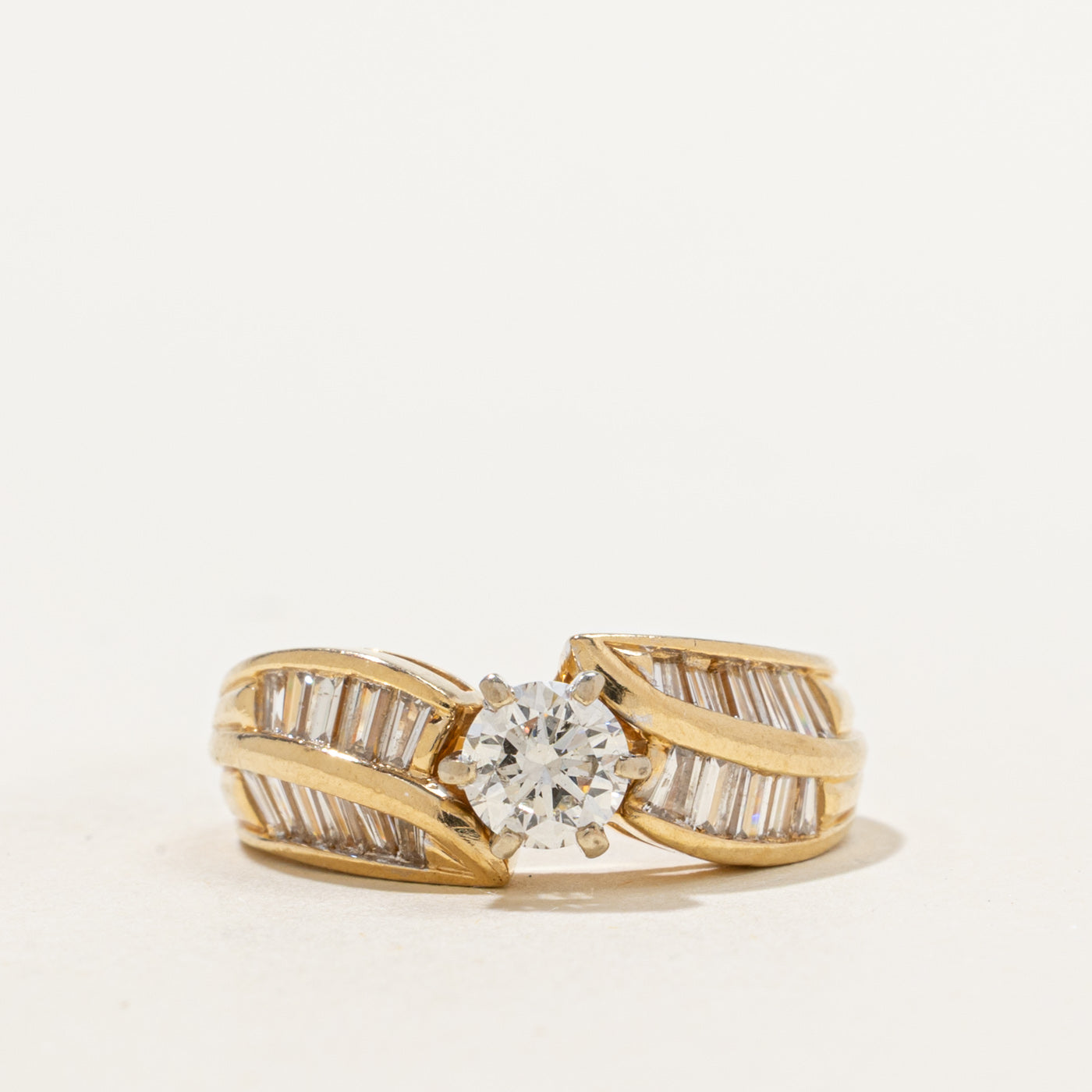 Bypass Baguette Diamond Engagement Ring | 0.82ctw | SZ 5.75 |