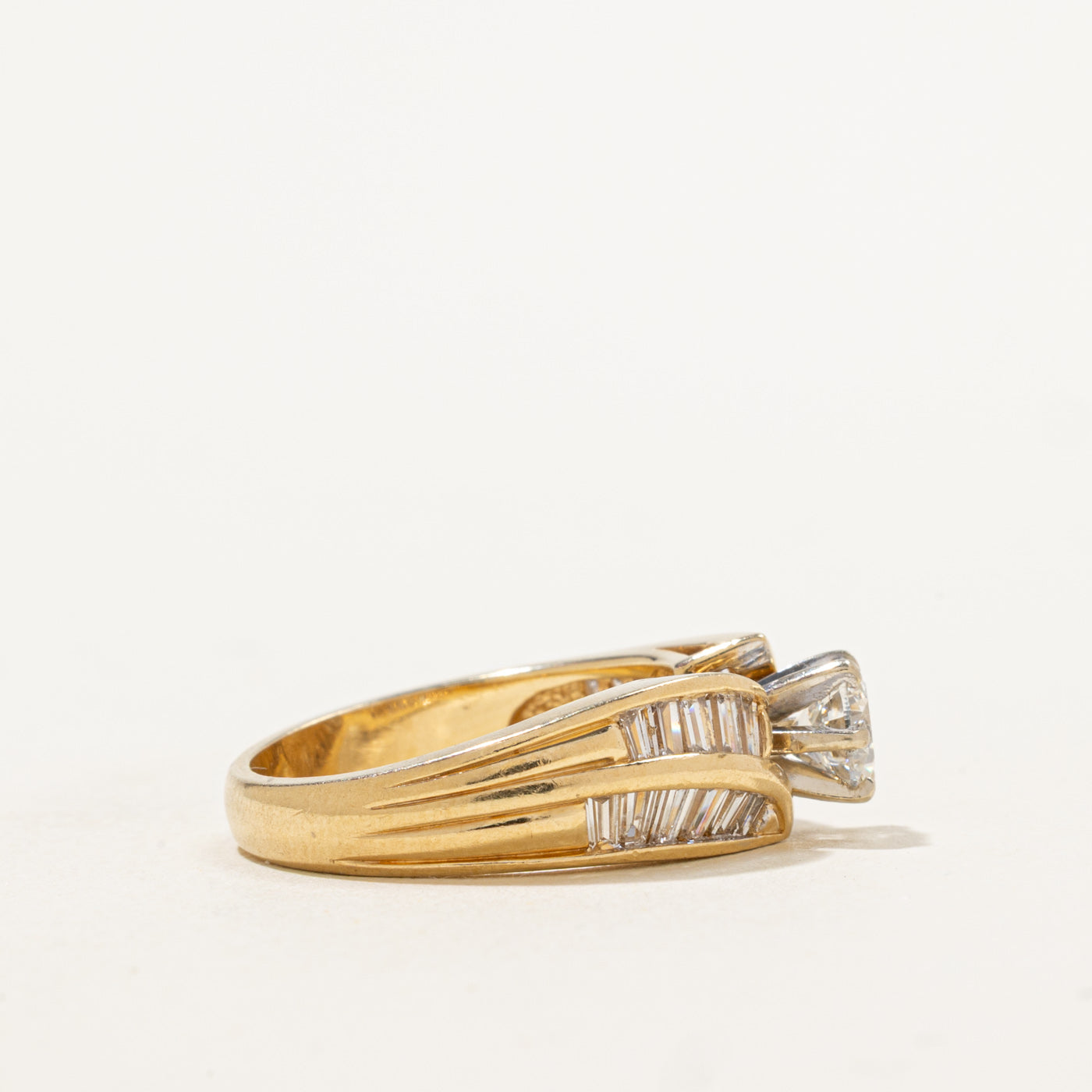 Bypass Baguette Diamond Engagement Ring | 0.82ctw | SZ 5.75 |
