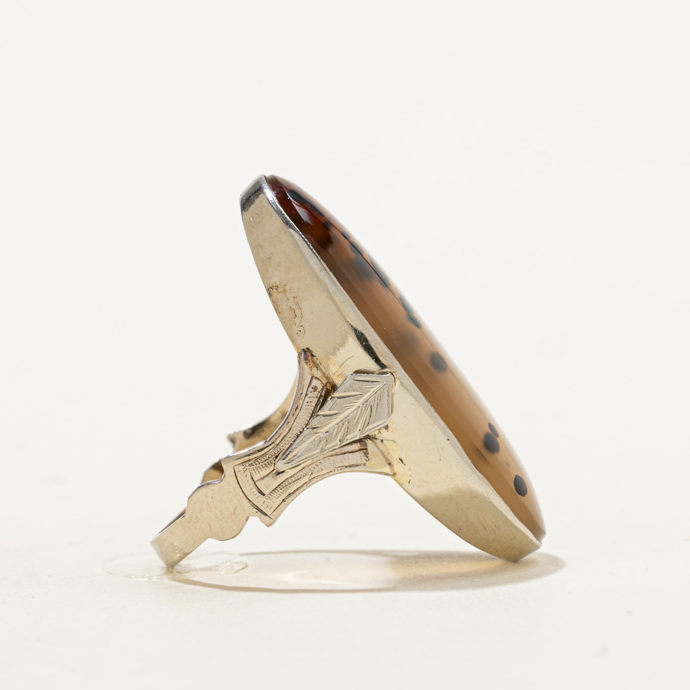 Bague cocktail en agate rubanée | 12,00 ct | Taille 7,25 | 