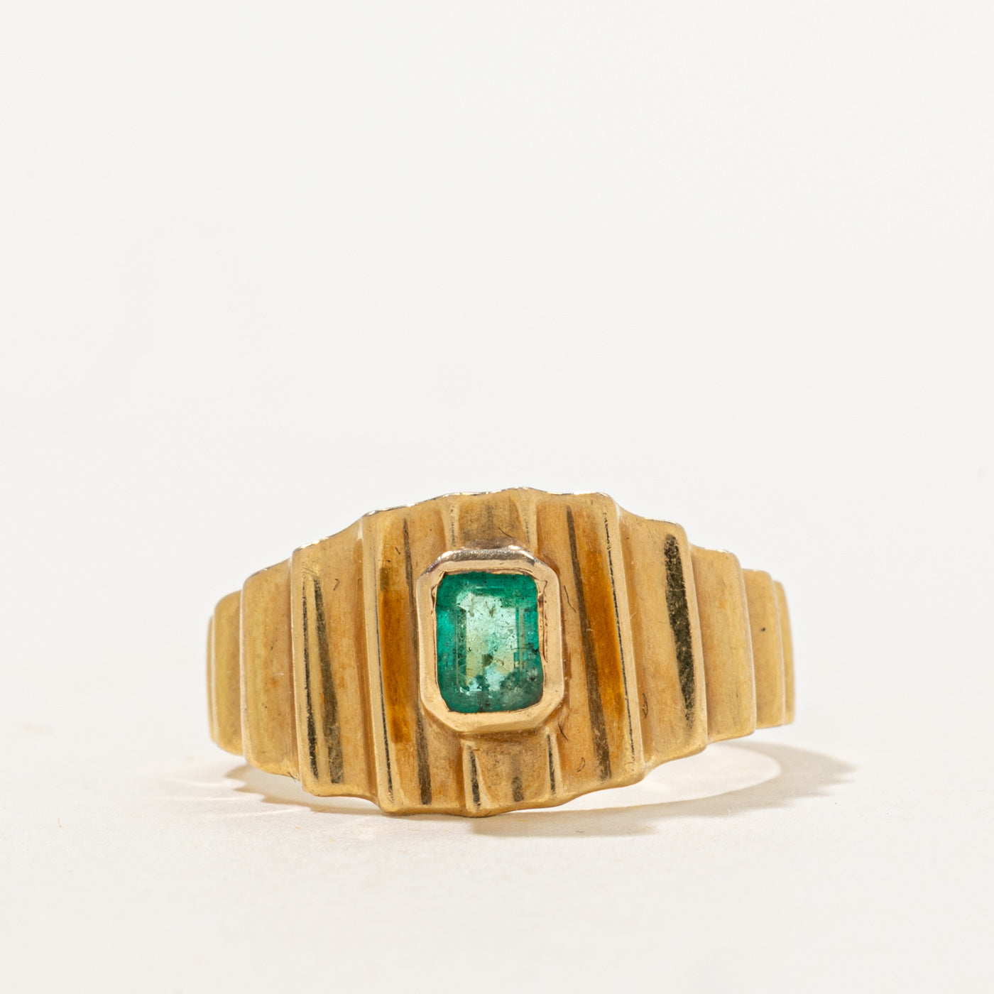 Bague émeraude | 0,40 ct | Taille 6,5 | 