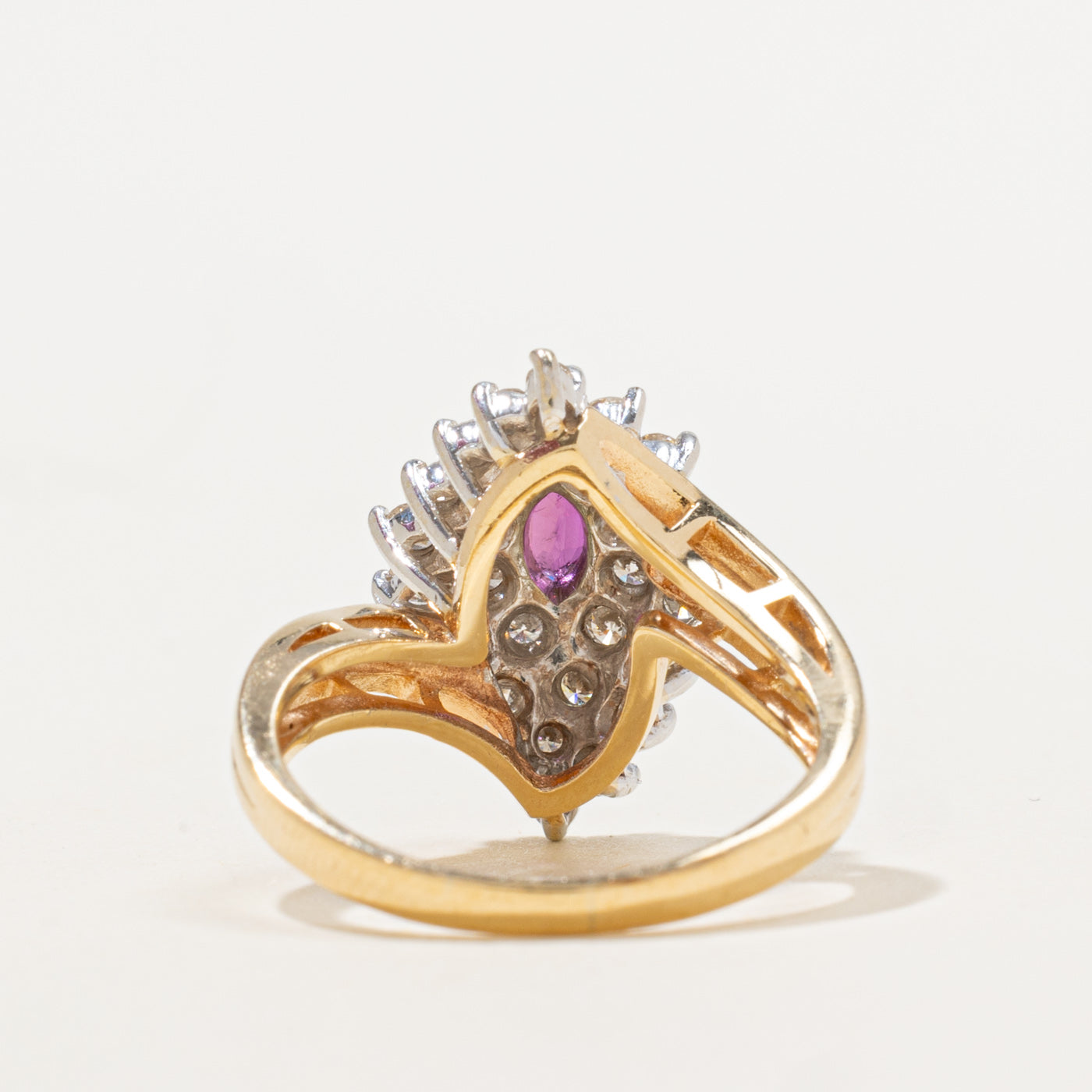 Diamond & Ruby Cluster Ring | 0.40ctw, 0.20ct | SZ 5.25 |