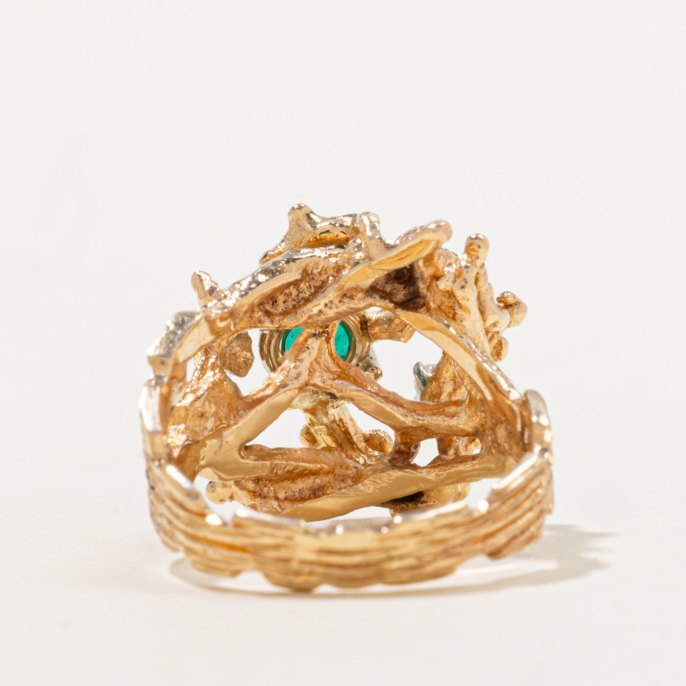 Bague émeraude et diamants | 0,50 ct, 0,08 ct au total | Taille 6,25 | 