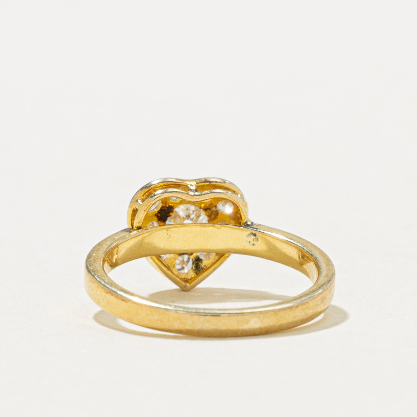 14k Diamond Halo Heart Ring | 0.45ctw | SZ 4.75