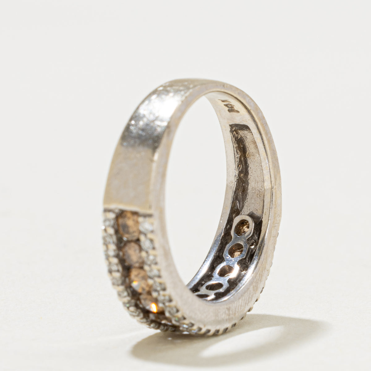14k Multi Row Brown Diamond Band | 0.88ctw | 5.5mm | SZ 6