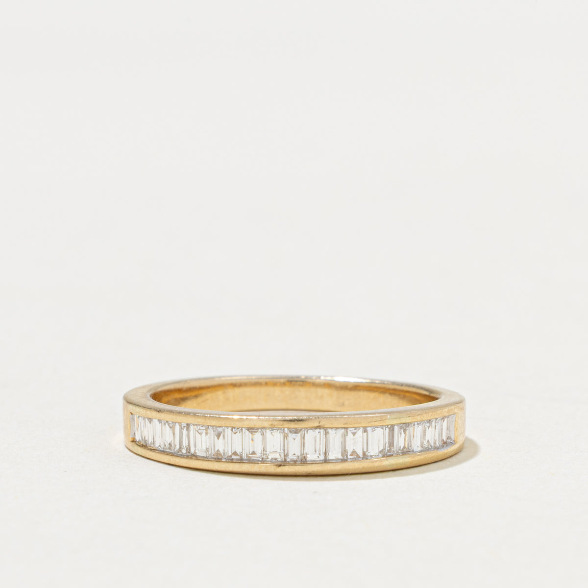 14k Semi Eternity Baguette Cut Diamond Band | 0.33ctw | 3.45mm | SZ 6.75