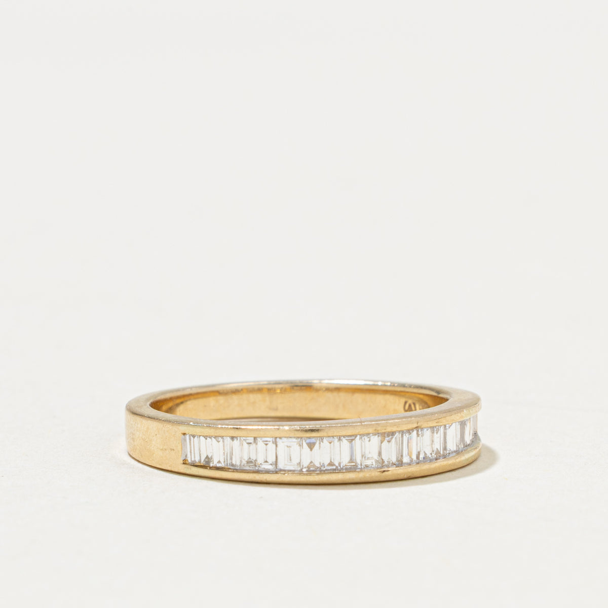 14k Semi Eternity Baguette Cut Diamond Band | 0.33ctw | 3.45mm | SZ 6.75