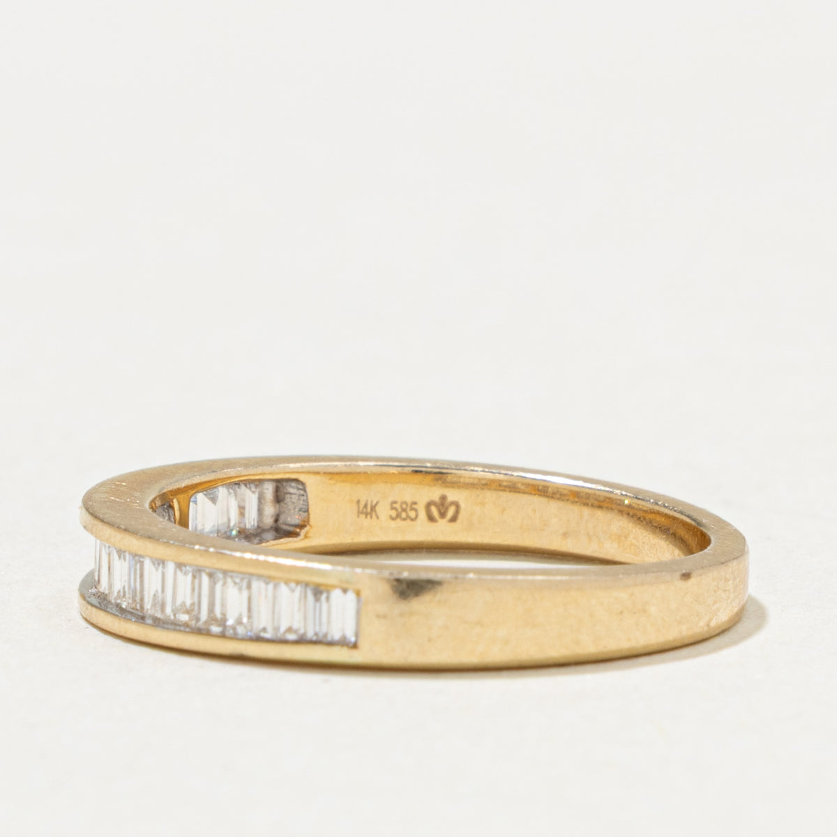 14k Semi Eternity Baguette Cut Diamond Band | 0.33ctw | 3.45mm | SZ 6.75