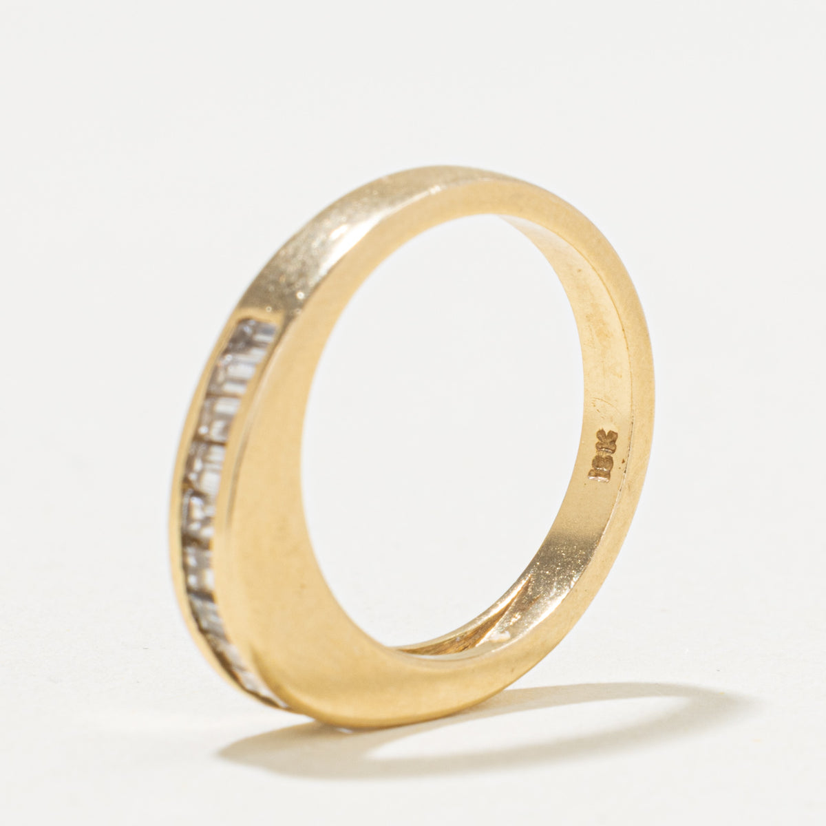 18k Semi Eternity Baguette Cut Diamond Band | 0.35ctw | 4mm | SZ 5.25