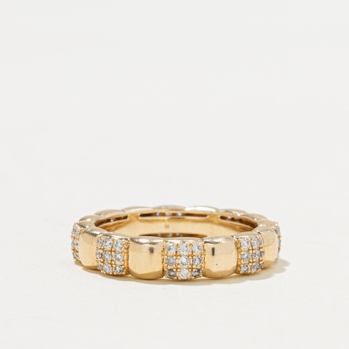 'Mejuri' Pavé Diamond Soft Charlotte Ring | 0.50ctw | 4.70mm | SZ 8.25