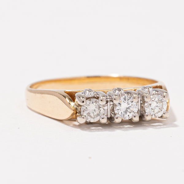 High Set Three Stone Diamond Ring | 0.30 ctw, SZ 6 |
