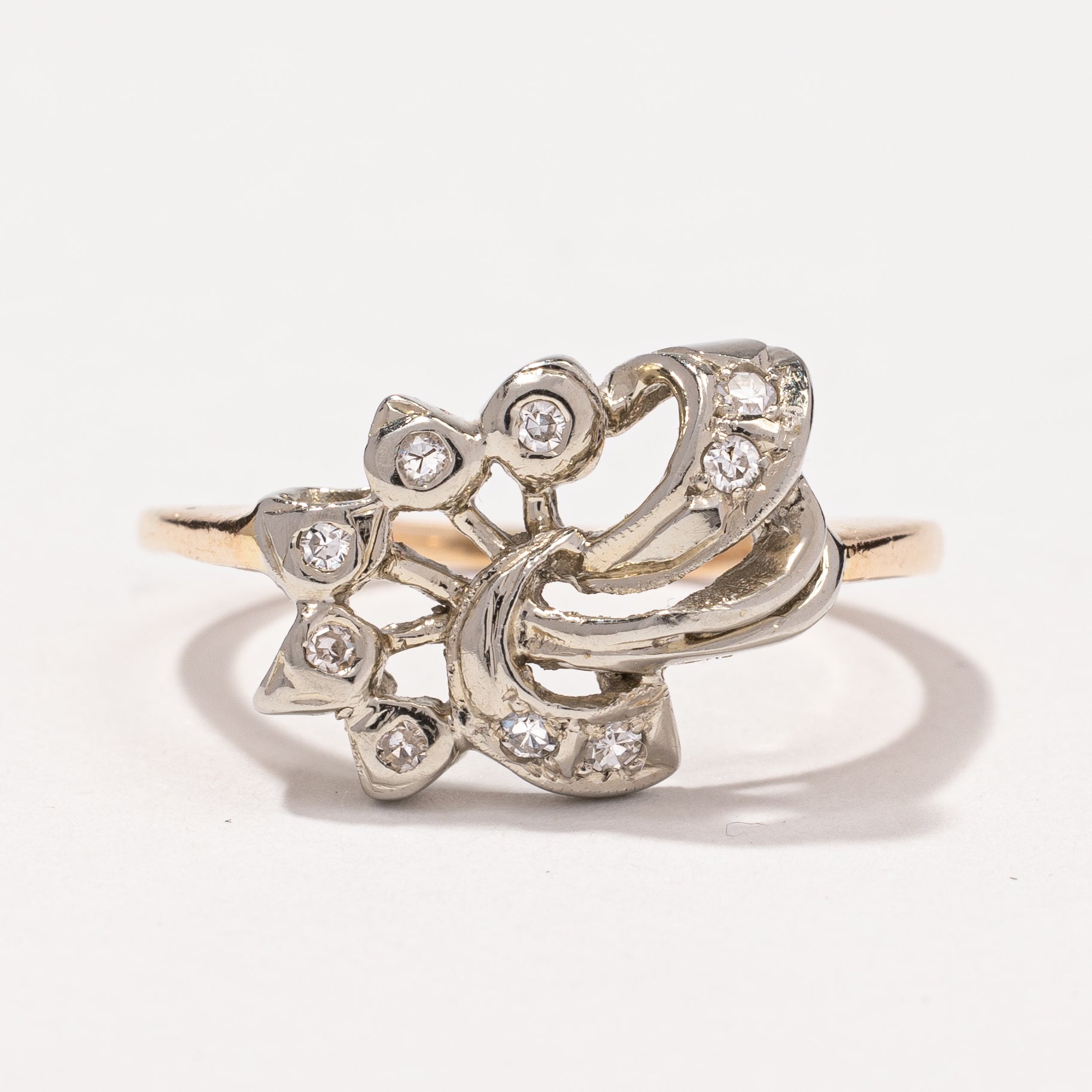Edwardian Diamond Engagement Ring | 0.12 ctw, SZ 7 |