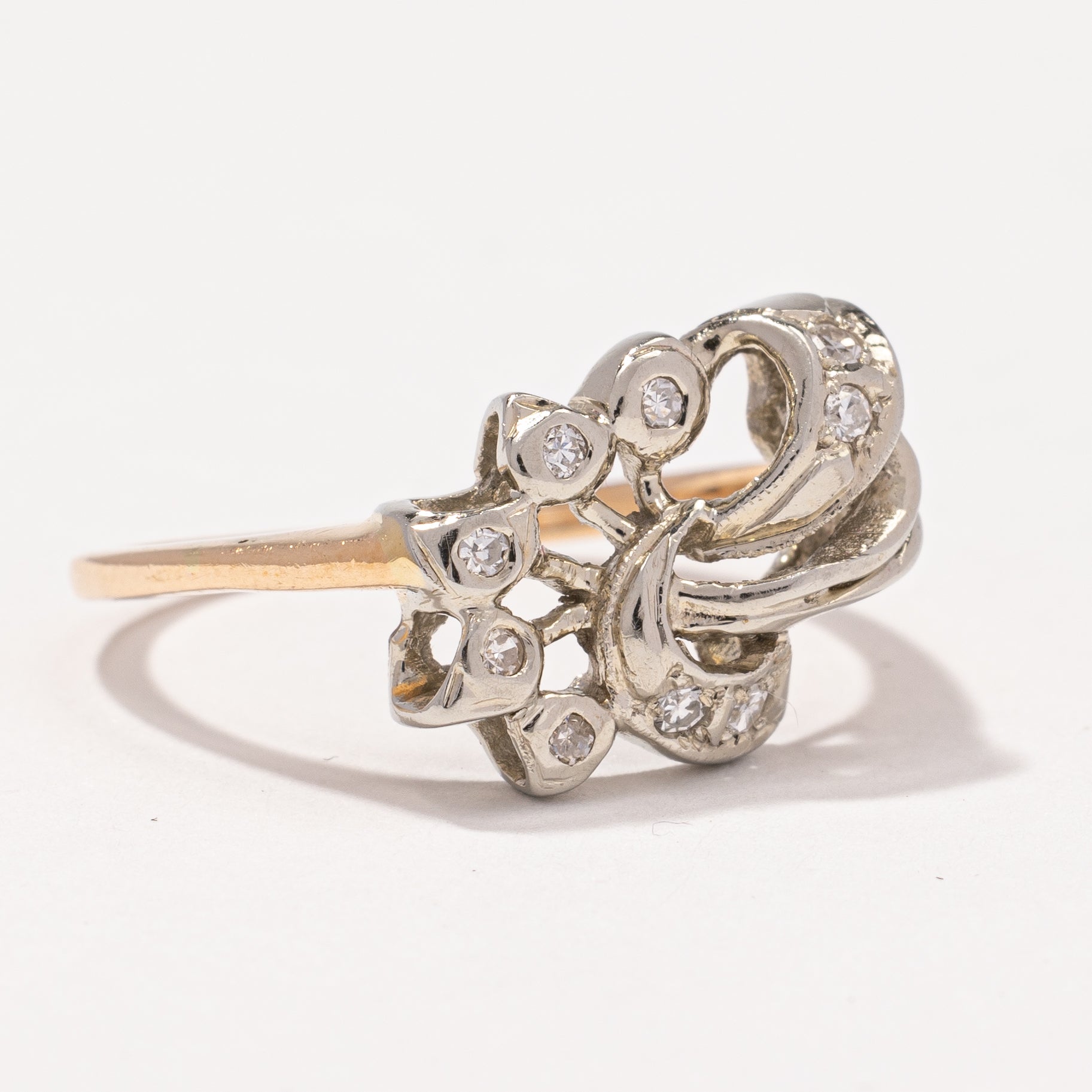 Edwardian Diamond Engagement Ring | 0.12 ctw, SZ 7 |