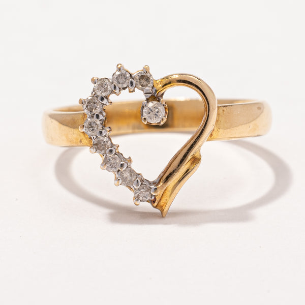 Diamond Heart Ring | 0.20 ctw, SZ 6.5 |