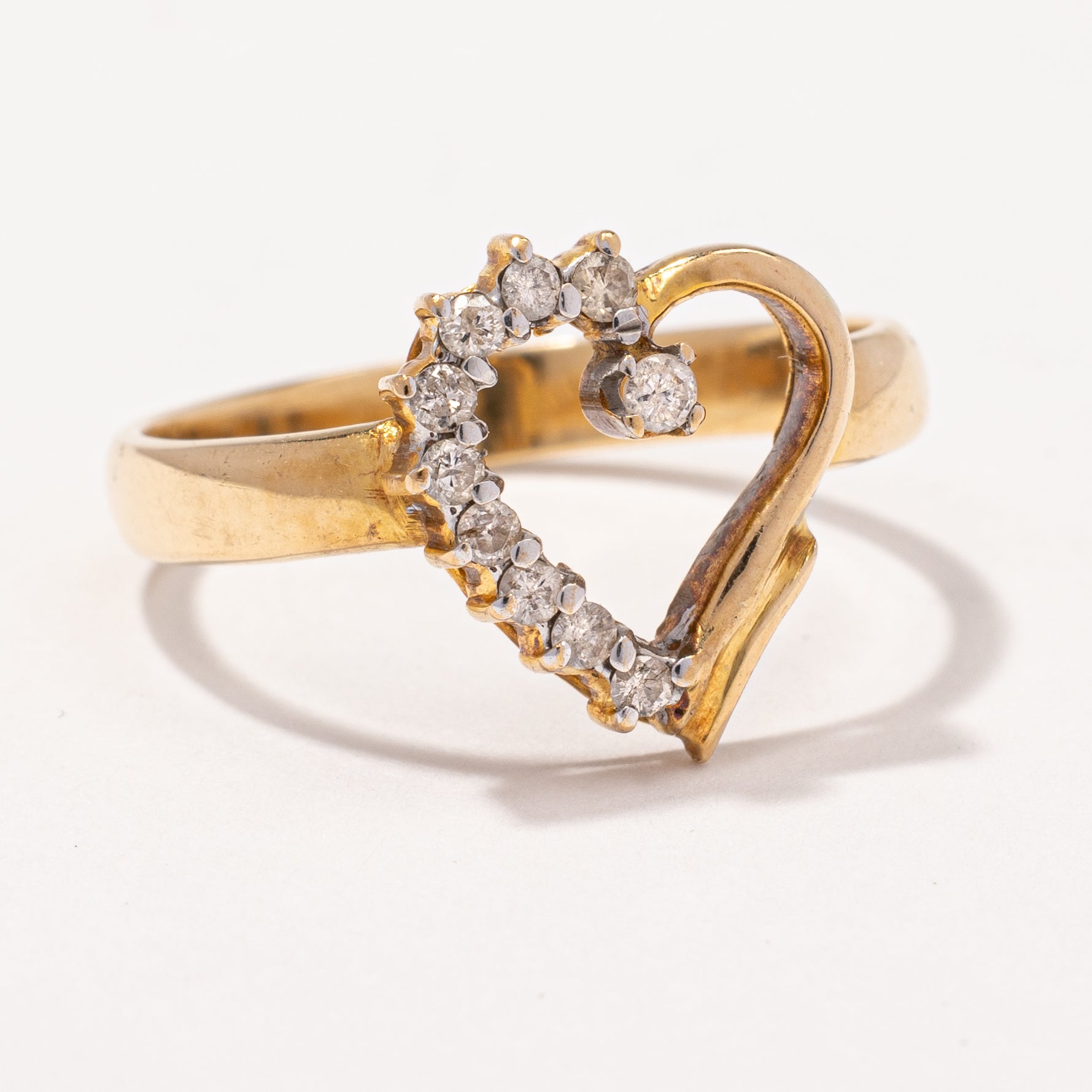 Diamond Heart Ring | 0.20 ctw, SZ 6.5 |