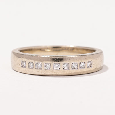 Square Set Diamond Wedding Band | 0.09 ctw, SZ 5.25 |