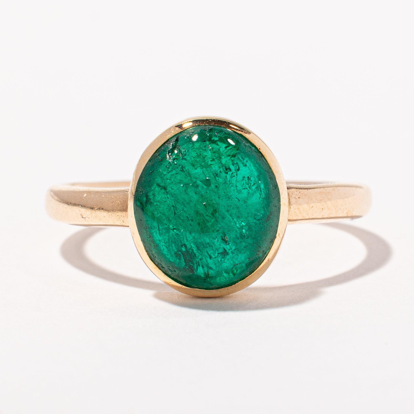 Cabochon Emerald Cocktail Ring | 4.20ct | SZ 8.25 |