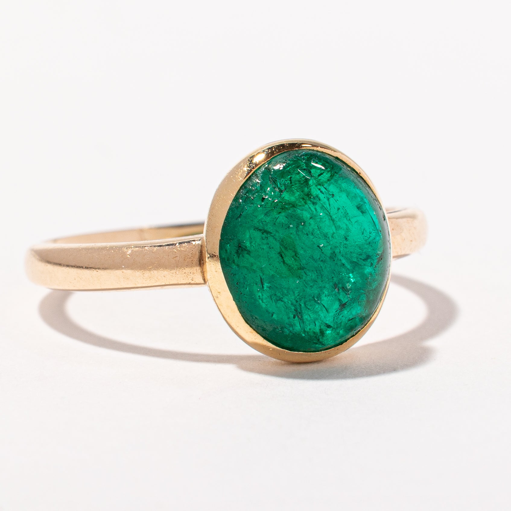 Cabochon Emerald Cocktail Ring | 4.20ct | SZ 8.25 |