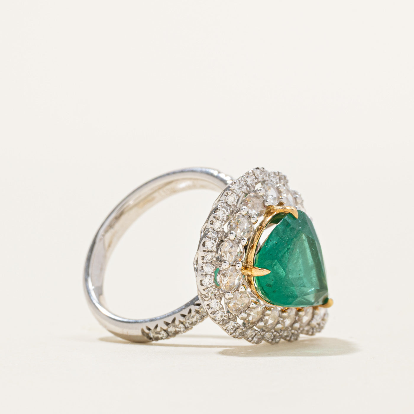 Emerald & Diamond Convertible Pendant & Ring | 3.70ct, 1.05ctw | SZ 6.25