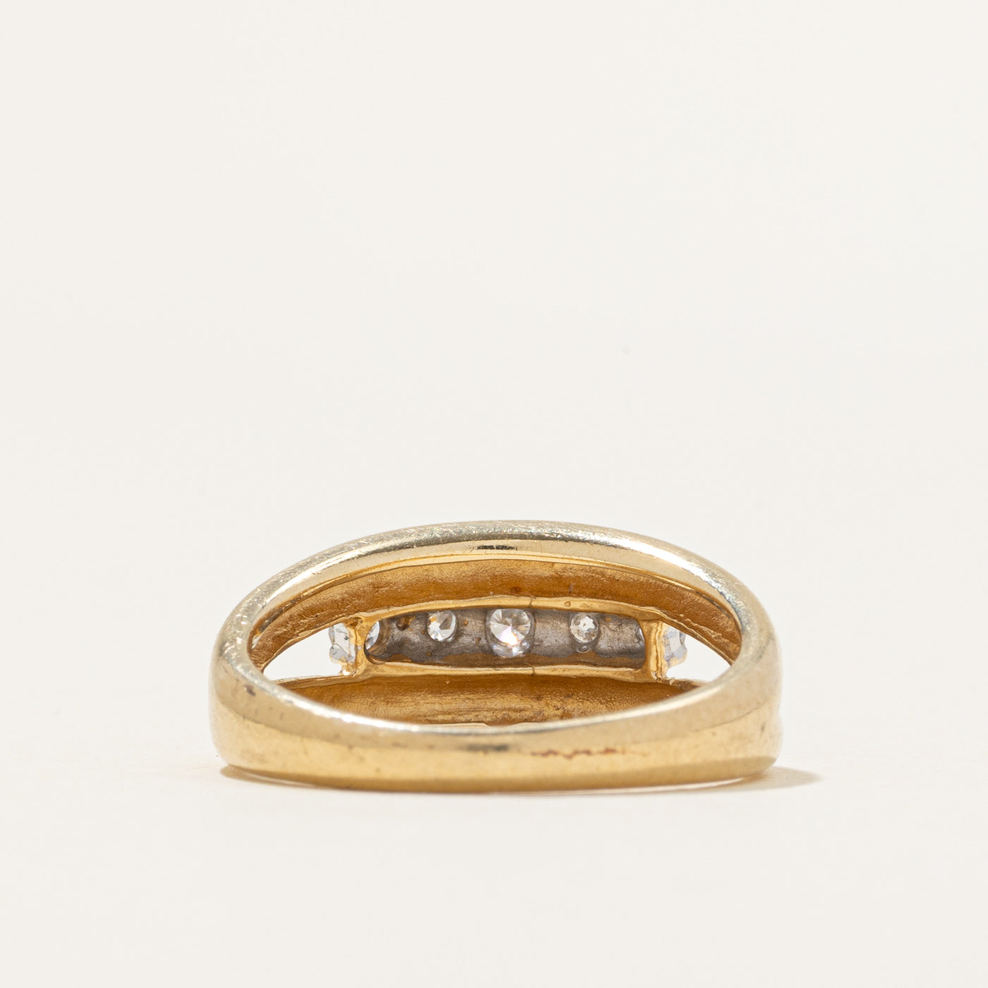 Five Stone Diamond Open Shank Ring | 0.25ctw | SZ 6.5