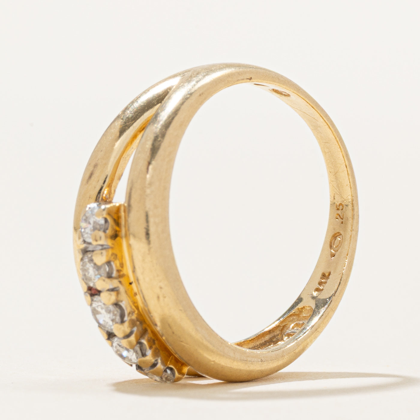 Five Stone Diamond Open Shank Ring | 0.25ctw | SZ 6.5