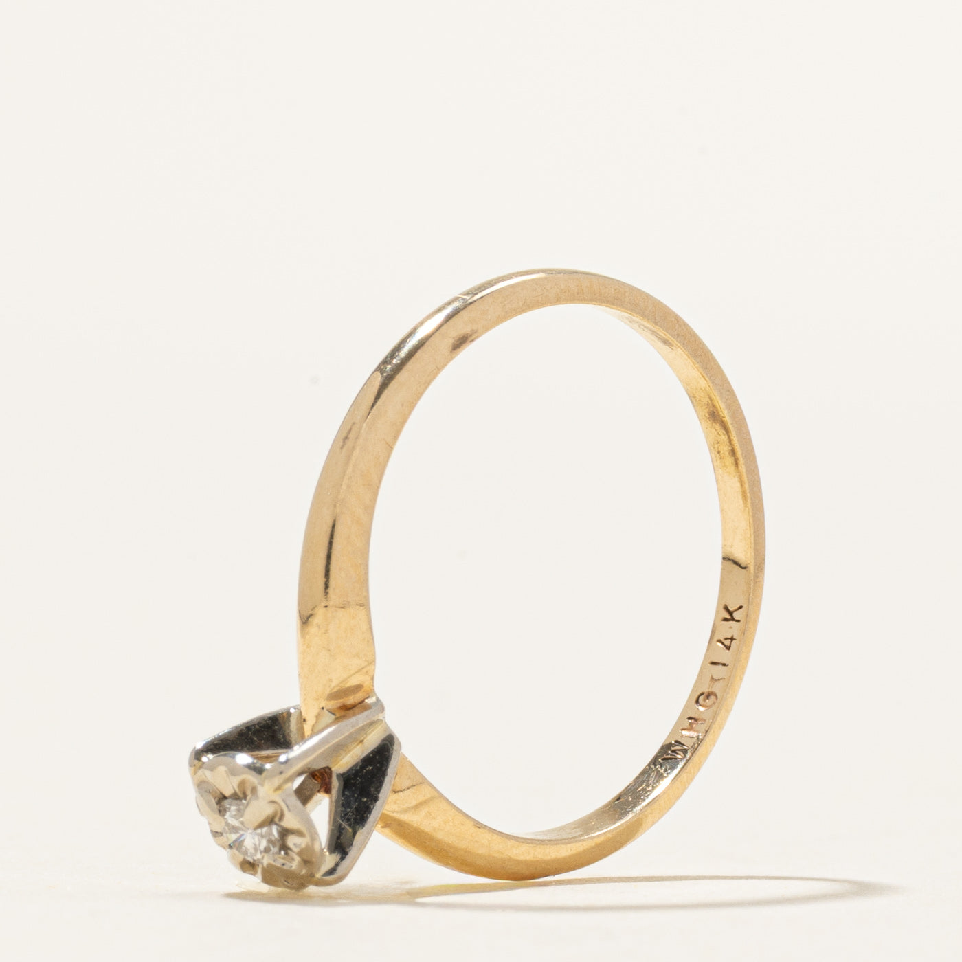 Illusion Set Solitaire Diamond Ring | 0.04ct | SZ 5