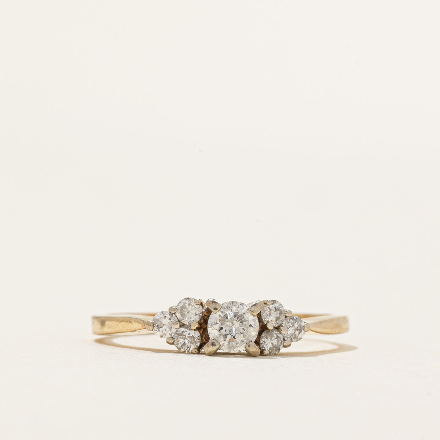 Diamond Cluster Reverse Tapered Ring | 0.35ctw | SZ 6.75