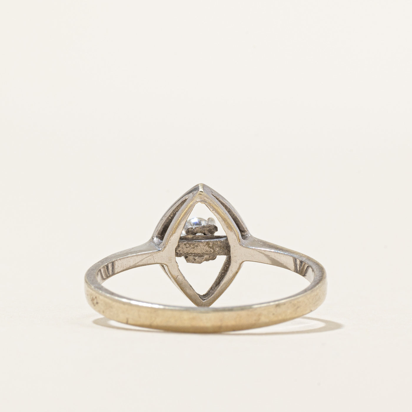 Floating Diamond Marquise Framed Ring | 0.09ct | SZ 6.75