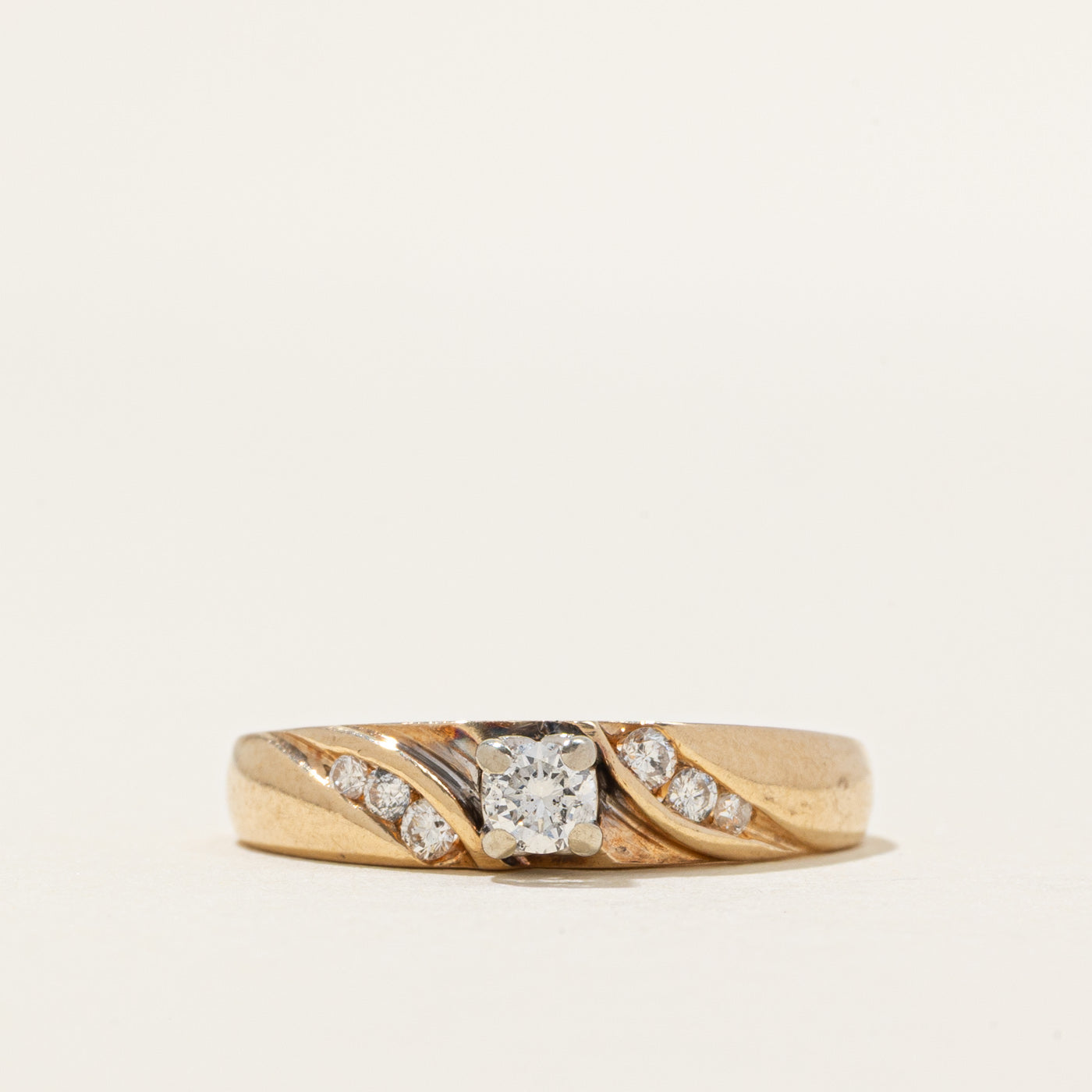 Diamond Channel Set Accented Ring | 0.20ctw | SZ 6.5
