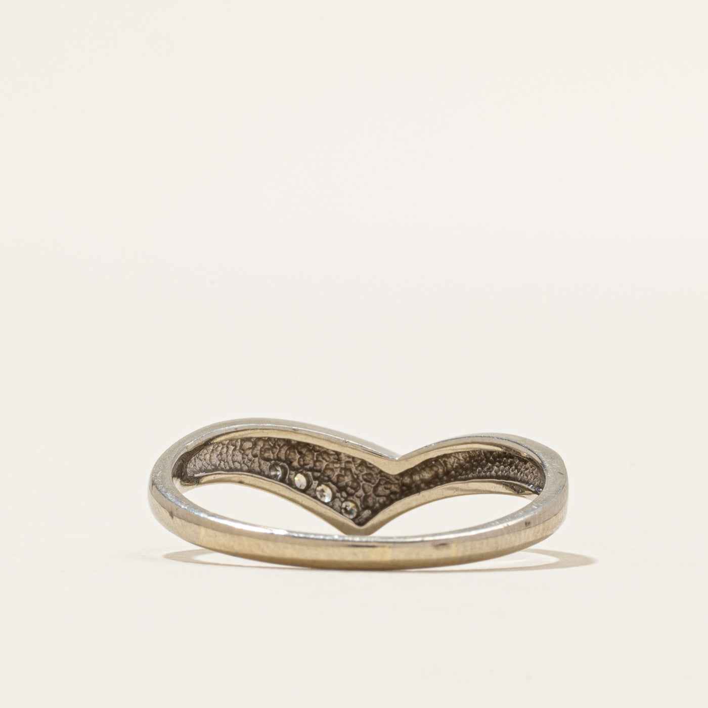 Diamond Edged Chevron Ring | 0.03ctw | SZ 10