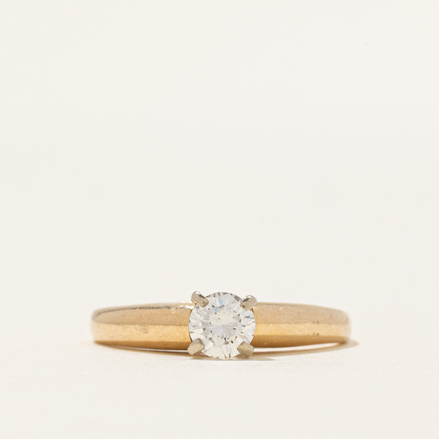 Solitaire Diamond Tapered Ring | 0.36ct | SZ 6
