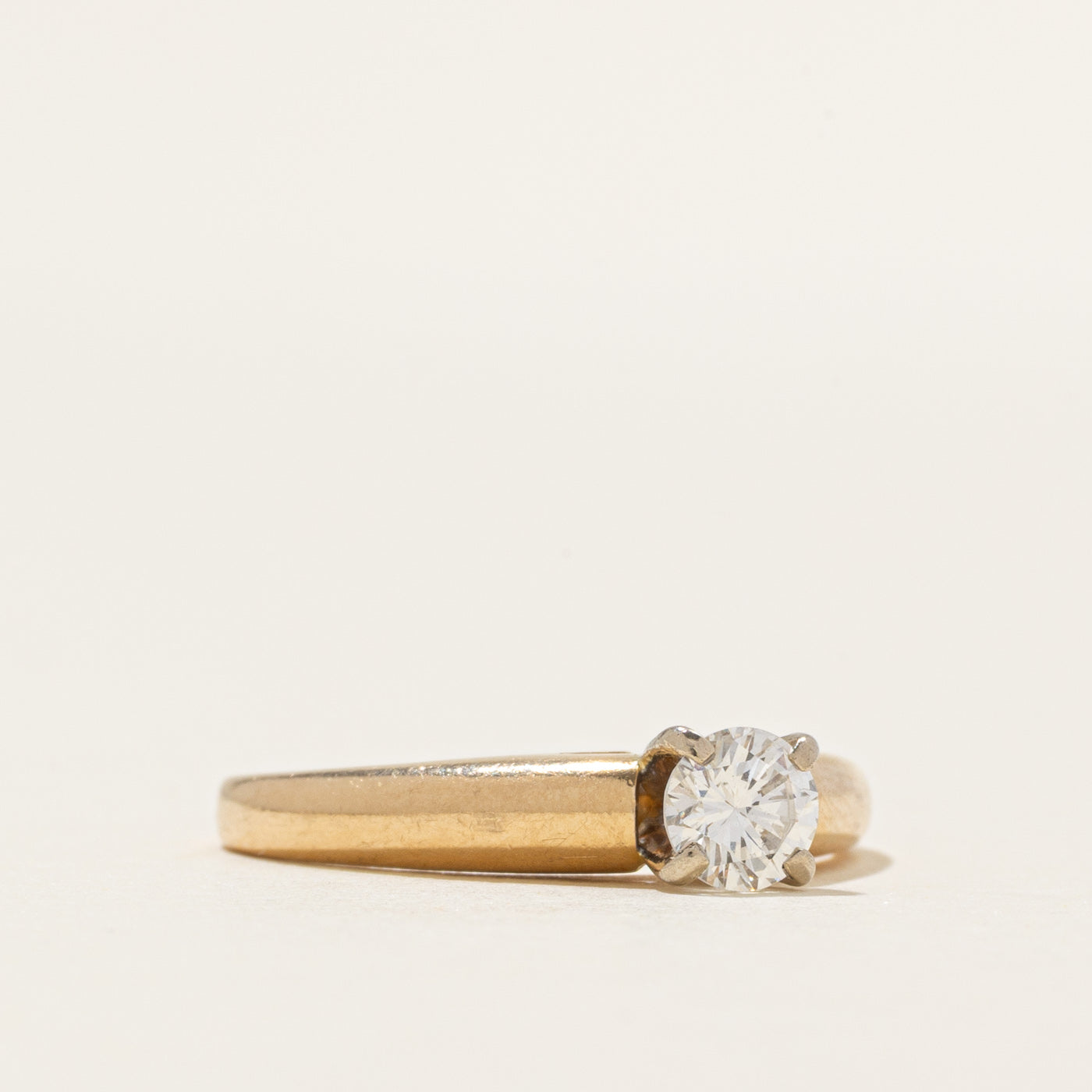 Solitaire Diamond Tapered Ring | 0.36ct | SZ 6