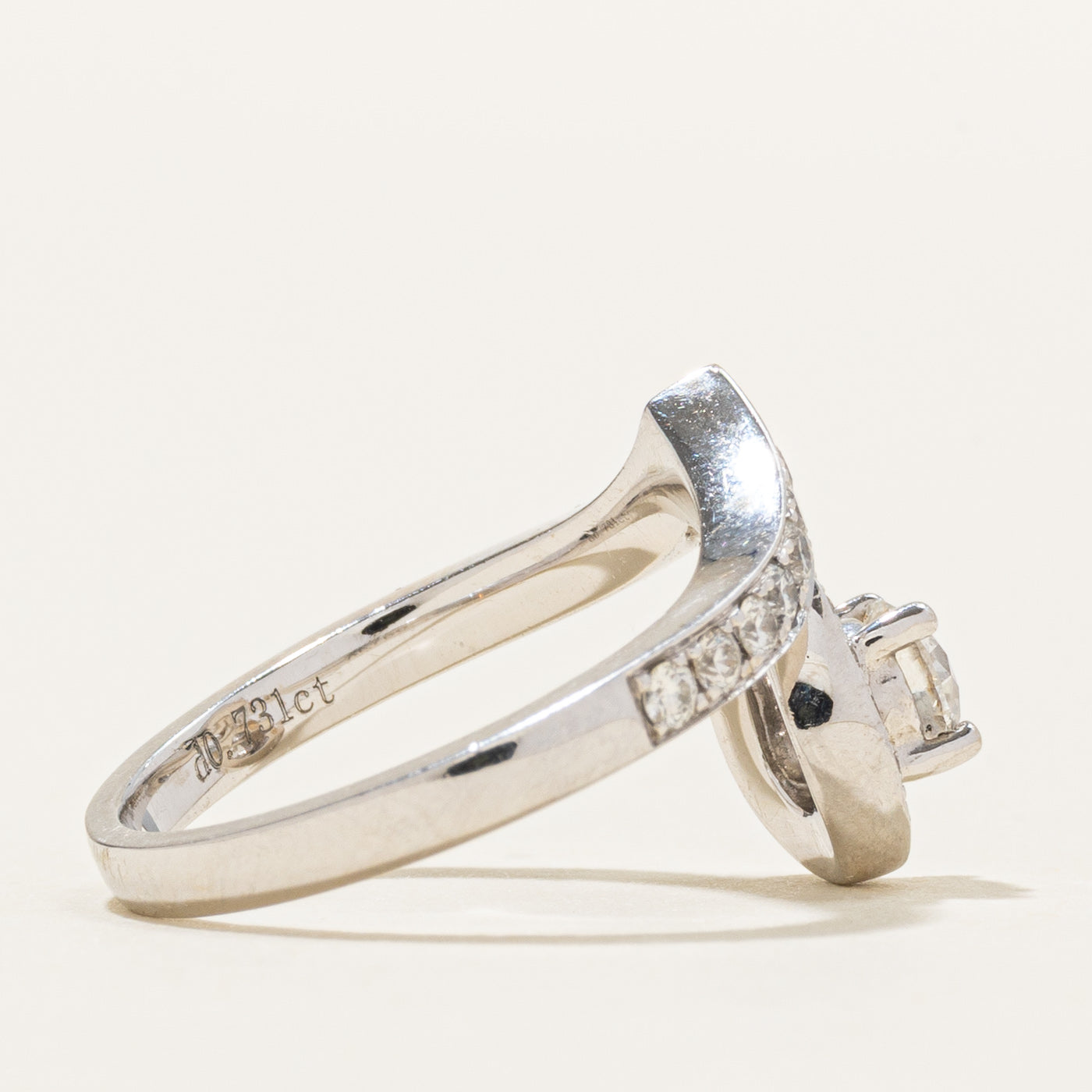 18K Diamond Chevron Engagement Ring | 0.73ctw | SZ 4.75