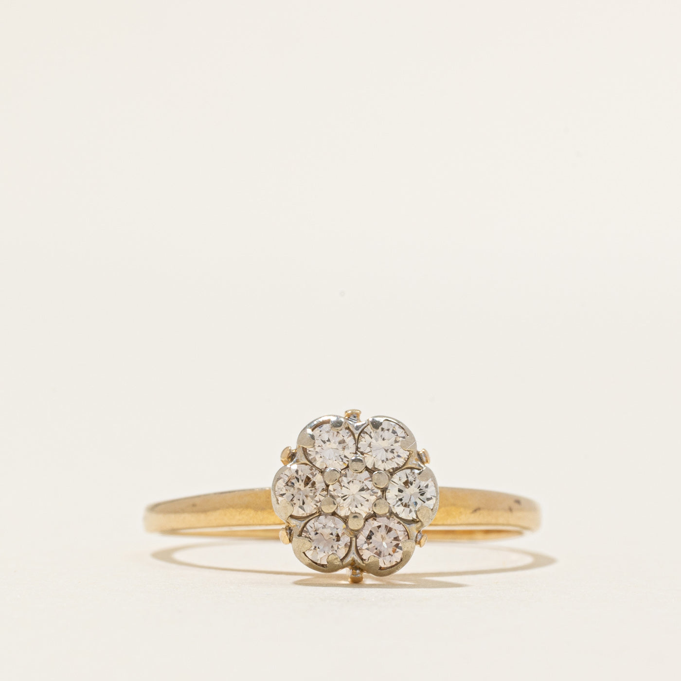 High Set Diamond Daisy Ring | 0.39ctw | SZ 8.75