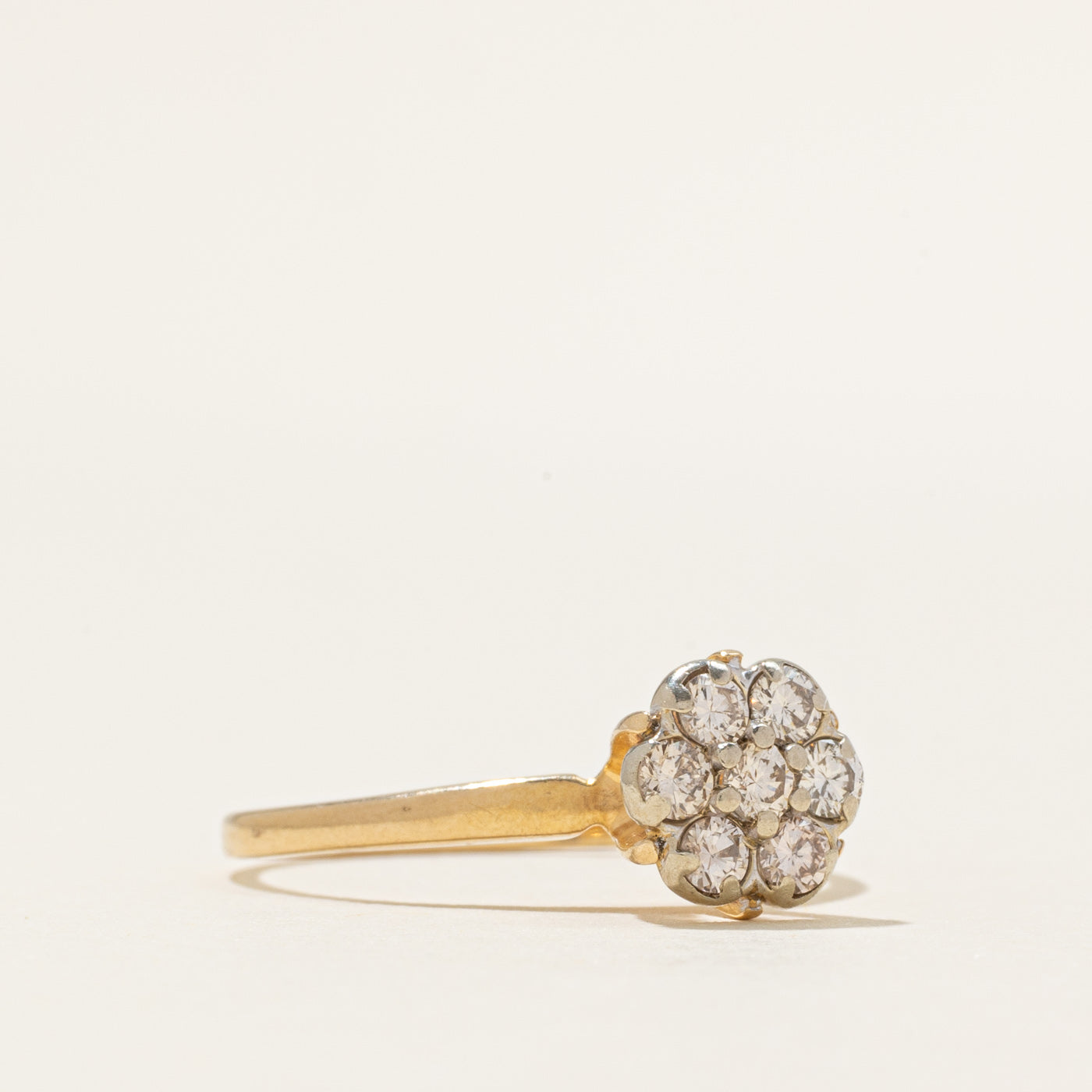High Set Diamond Daisy Ring | 0.39ctw | SZ 8.75