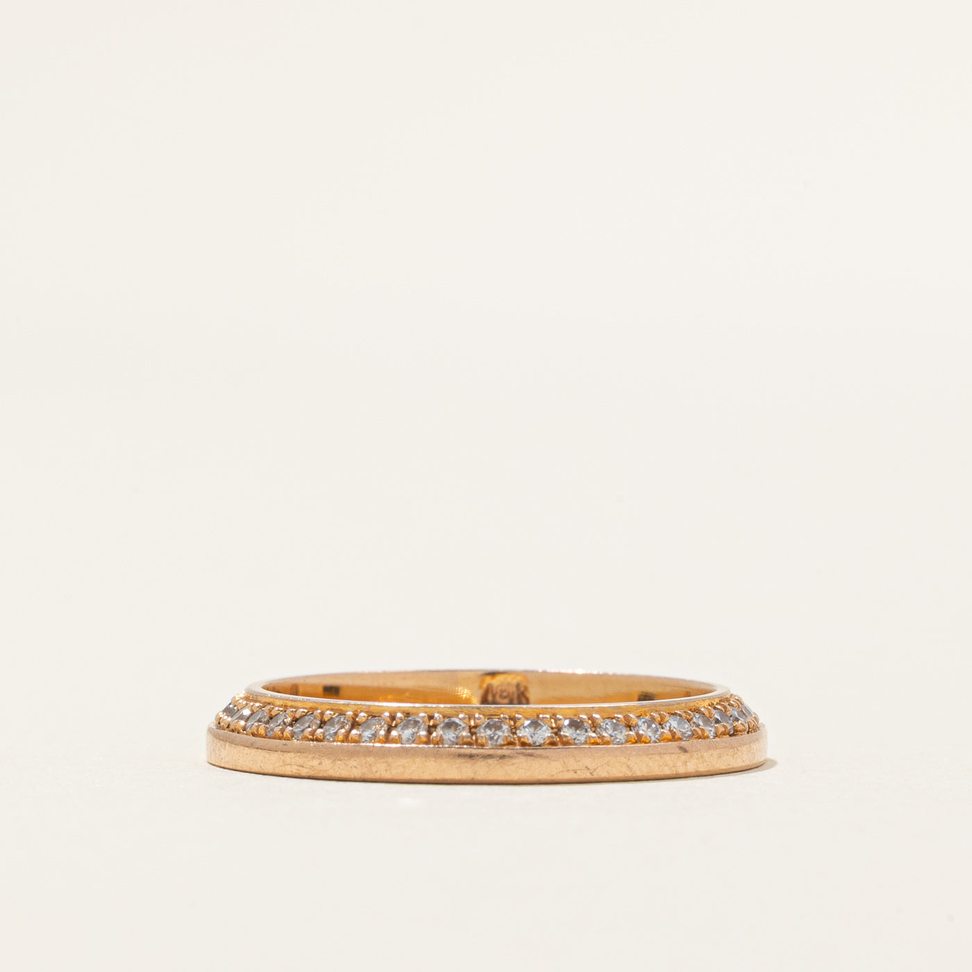 18k Eternity Diamond Edged Band | 0.28ctw | 2.75mm | SZ 6.5