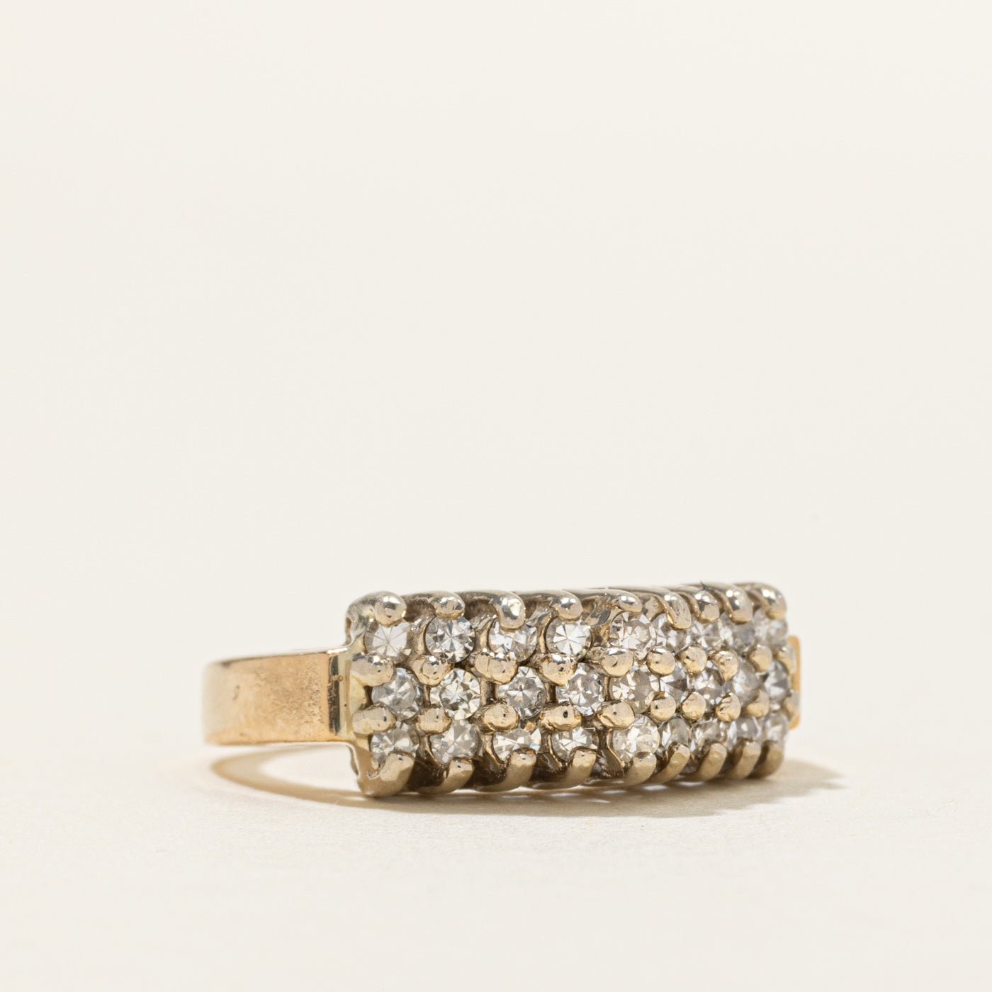 14K Multi Row Diamond Ring | 0.35ctw | SZ 3.75