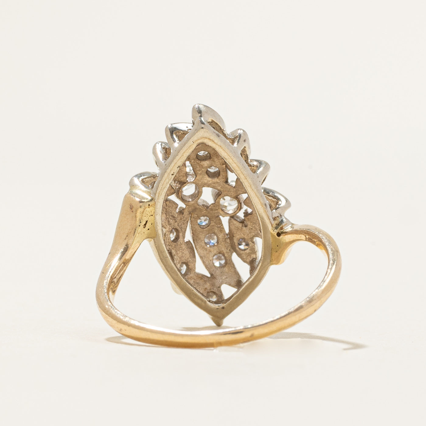 Diamond Cluster Bypass Ring | 0.34ctw | SZ 6.25