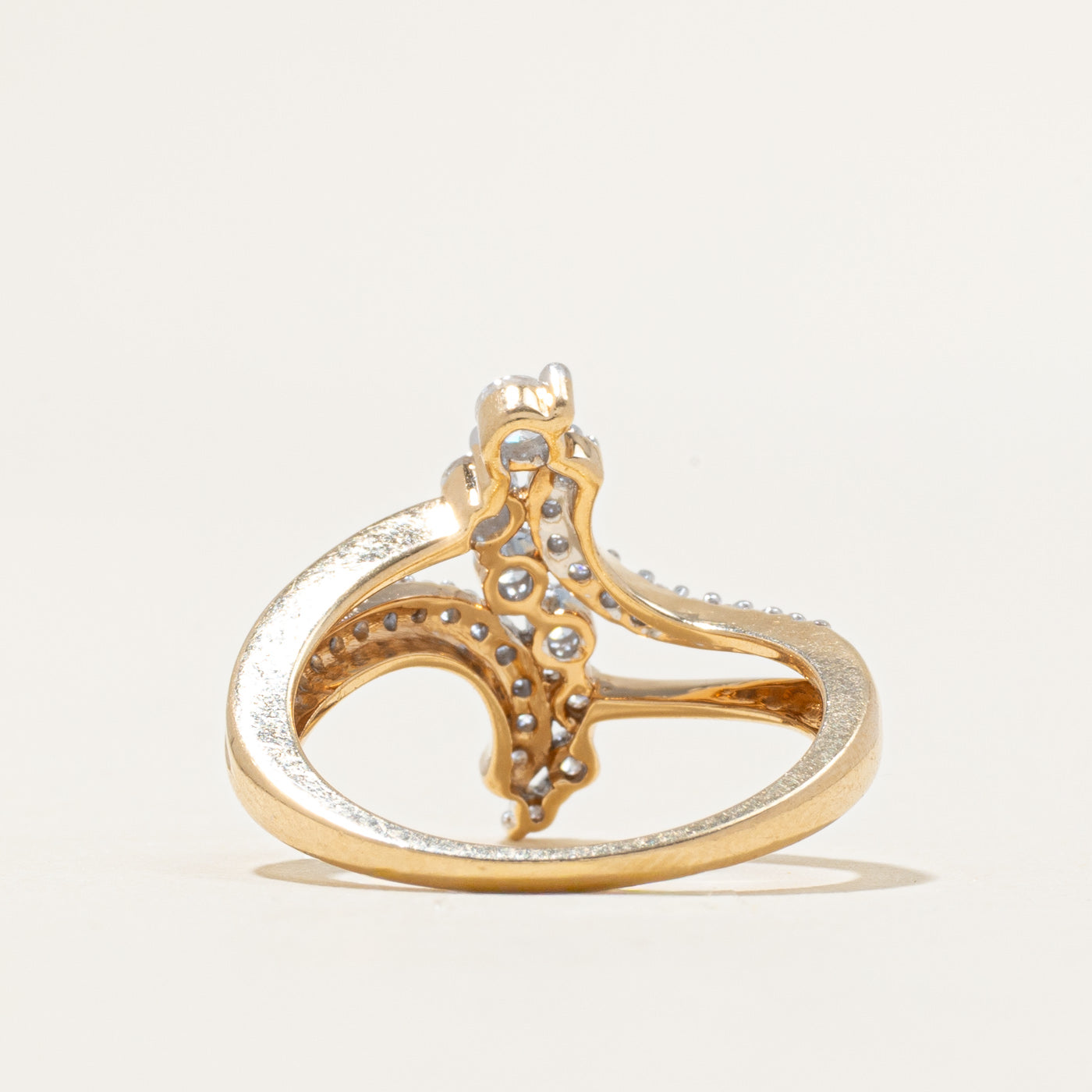Diamond Waterfall Bypass Ring | 0.42ctw | SZ 6.5
