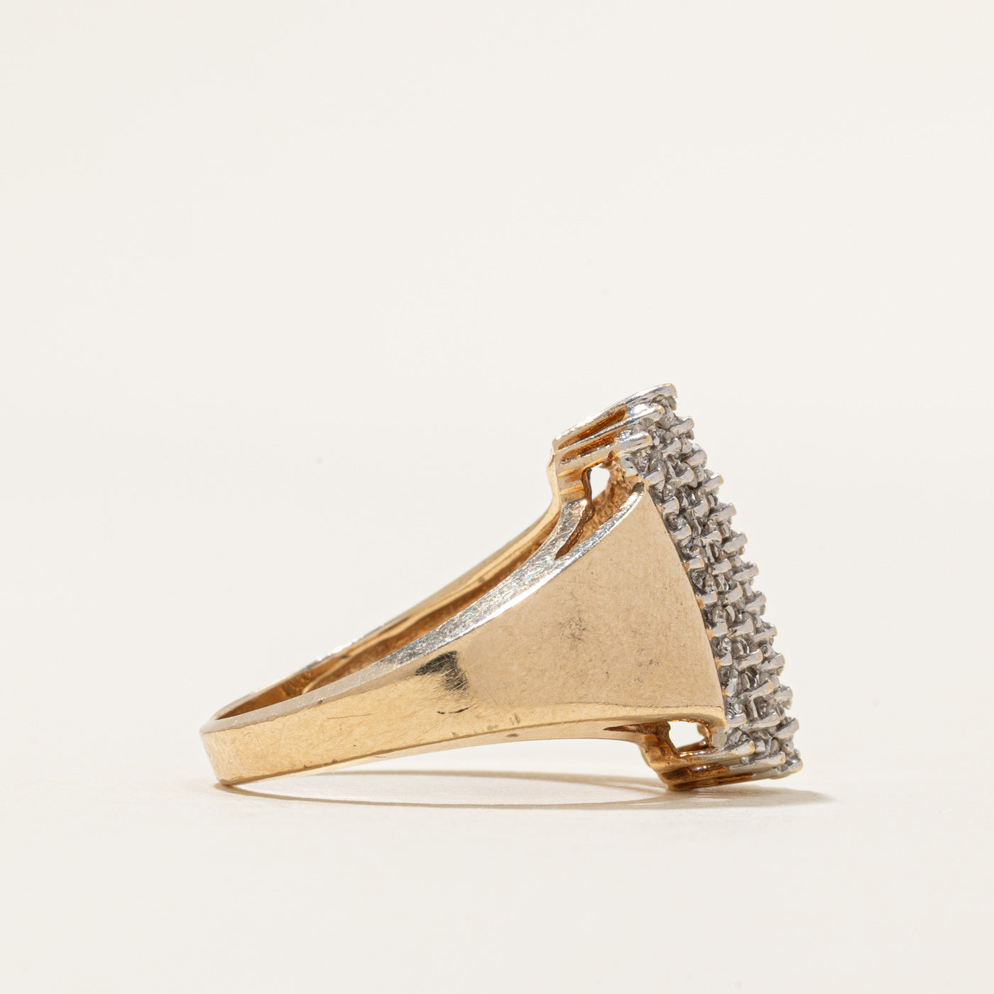 Diamond Elongated Cluster Chunky Ring | 0.53ctw | SZ 6.5